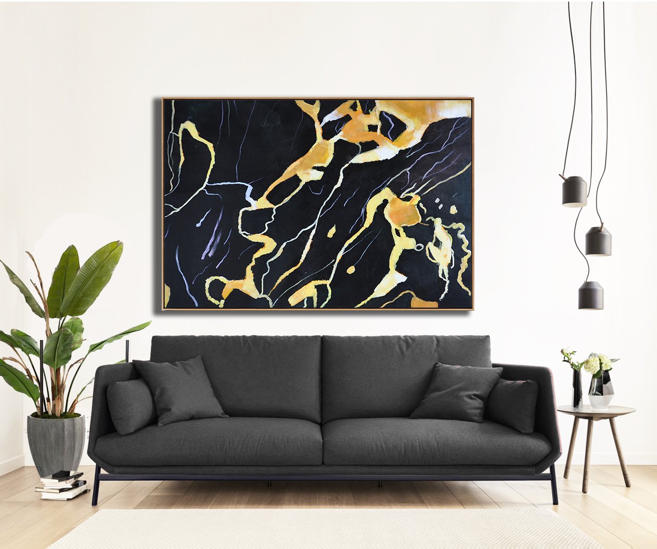 Horizontal Abstract Marble Art #XB118C - Click Image to Close